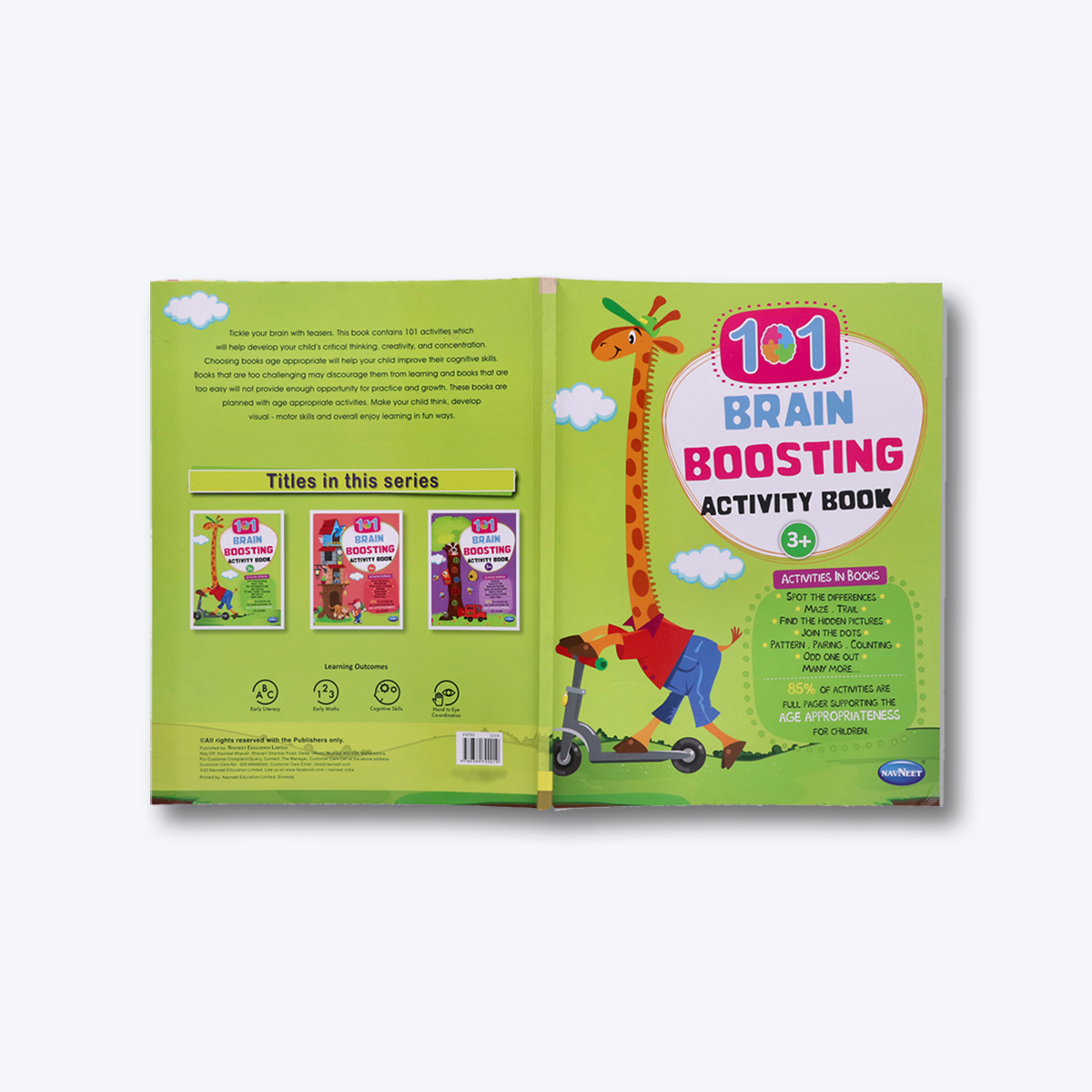 Navneet 101 Brain Boosting Activity Book- Preschool Kids- Age 3+, Logical reasoning, Best Brain teaser book- Fun activities - Maze, Hidden Picture, Puzzle, odd one out & more