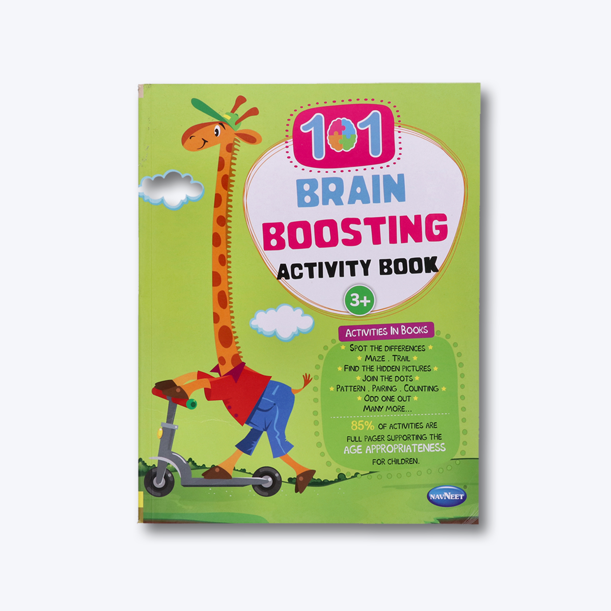 Navneet 101 Brain Boosting Activity Book- Preschool Kids- Age 3+, Logical reasoning, Best Brain teaser book- Fun activities - Maze, Hidden Picture, Puzzle, odd one out & more