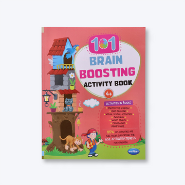 Navneet 101 Brain Boosting Activity Book -Preschool Kids- Age 4+, Logical reasoning, Best Brain teaser book- Fun activities - Word Search, Crosswords, Visual Spatial, Maze & more