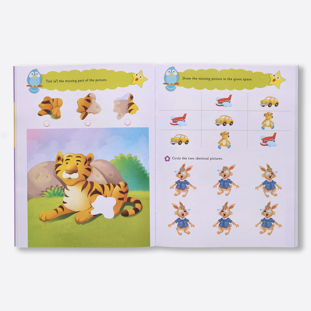 Navneet 101 Brain Boosting Activity Book -Preschool Kids- Age 4+, Logical reasoning, Best Brain teaser book- Fun activities - Word Search, Crosswords, Visual Spatial, Maze & more