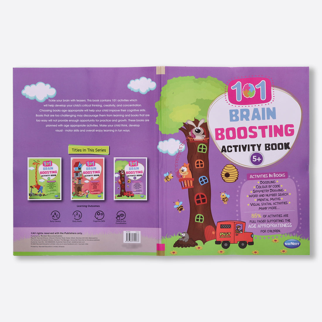 Navneet 101 Brain Boosting Activity Book -Preschool Kids- Age 5+, Logical reasoning, Best Brain teaser book- Fun activities like Doodling, Mental Maths, Colour by Code & more
