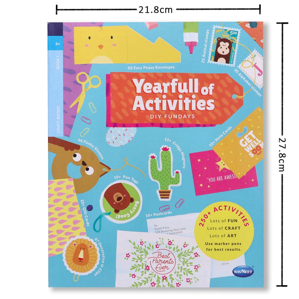 Navneet Yearfull of Activities Book for Kids- 3D Paper Models for kids- Fun DIY Craft for young artists- Mess Free activities- 250+ Activities