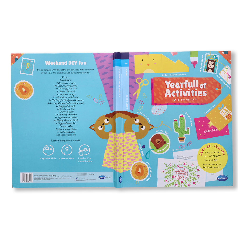 Navneet Yearfull of Activities Book for Kids- 3D Paper Models for kids- Fun DIY Craft for young artists- Mess Free activities- 250+ Activities