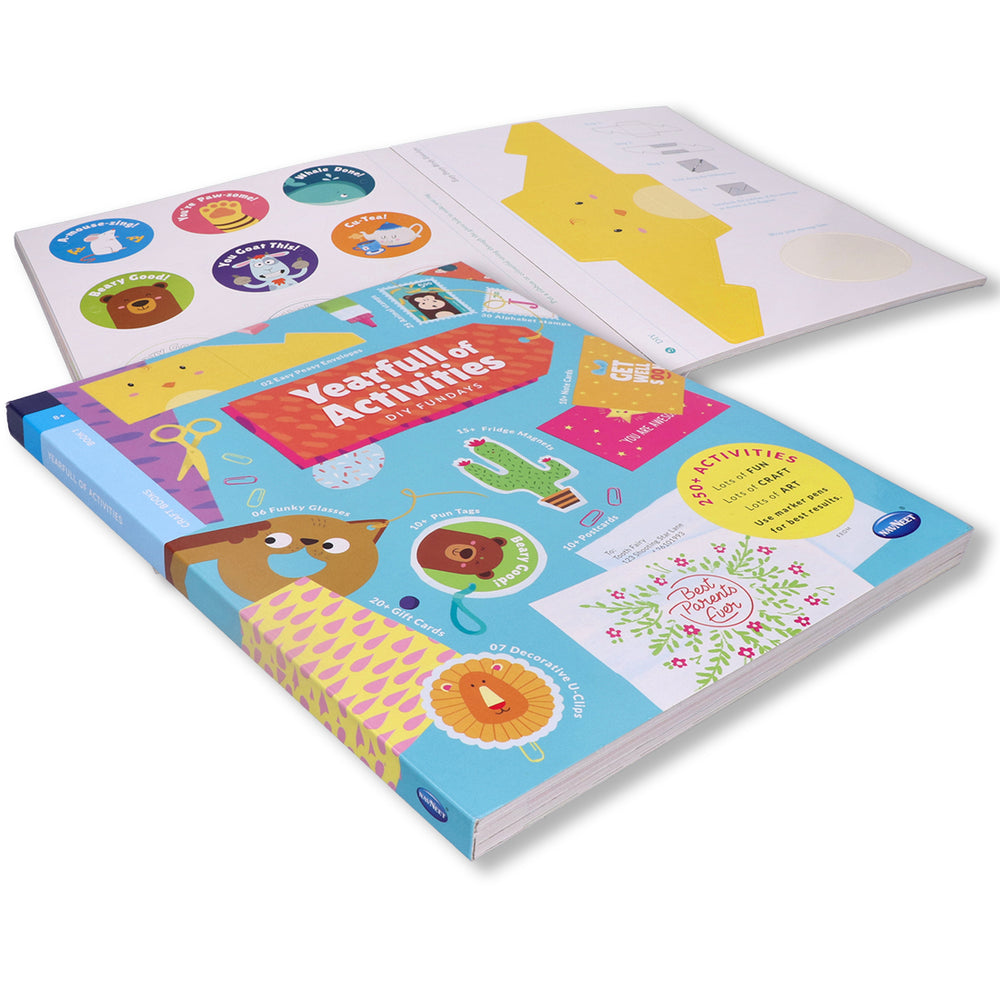 Navneet Yearfull of Activities Book for Kids- 3D Paper Models for kids- Fun DIY Craft for young artists- Mess Free activities- 250+ Activities
