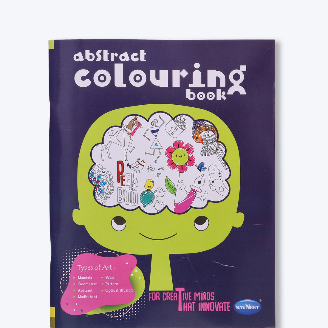 Navneet Abstract Colouring Book - Stress Relieving - Enjoy - Creative colouring book - Youva Stationery- 80+ pages