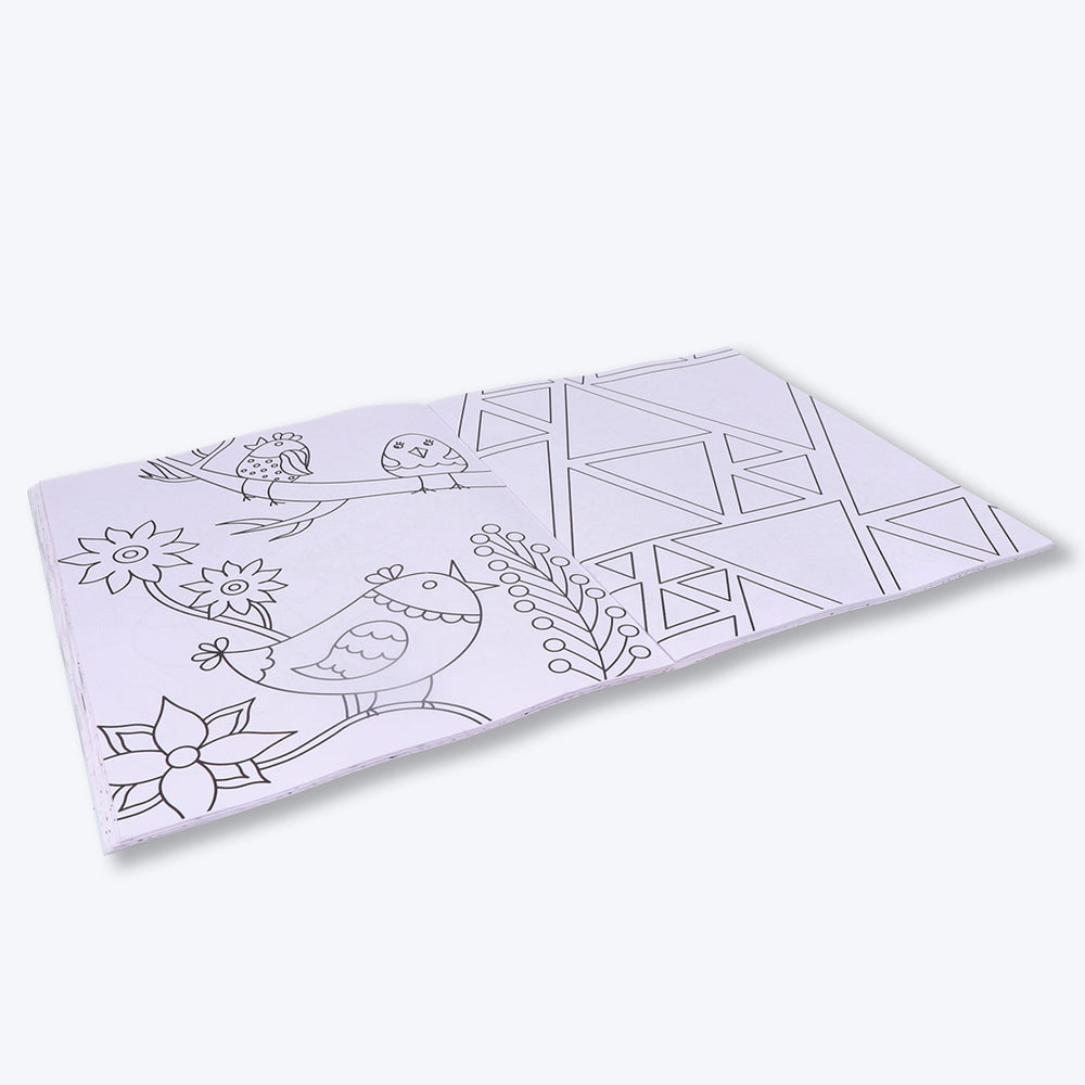 Navneet Abstract Colouring Book - Stress Relieving - Enjoy - Creative colouring book - Youva Stationery- 80+ pages