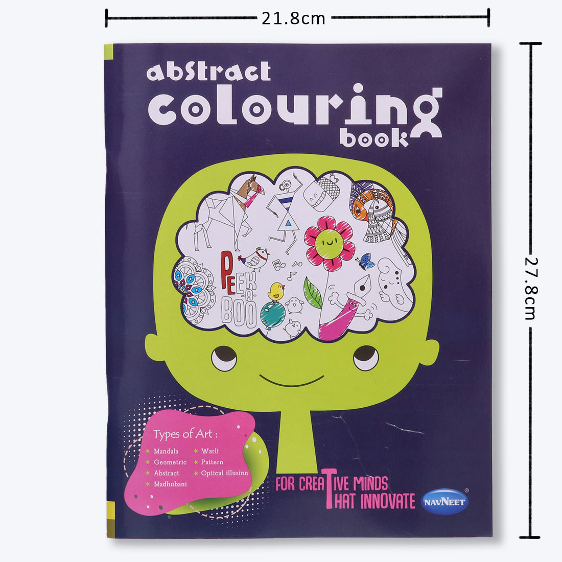 Navneet Abstract Colouring Book - Stress Relieving - Enjoy - Creative colouring book - Youva Stationery- 80+ pages
