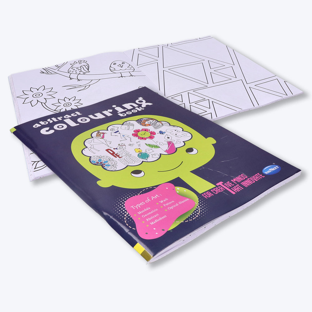 Navneet Abstract Colouring Book - Stress Relieving - Enjoy - Creative colouring book - Youva Stationery- 80+ pages