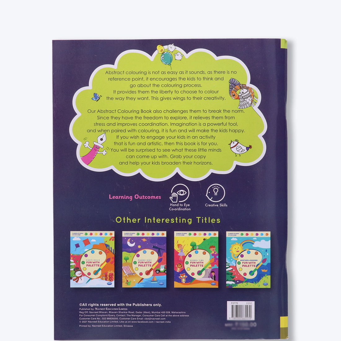 Navneet Abstract Colouring Book - Stress Relieving - Enjoy - Creative colouring book - Youva Stationery- 80+ pages