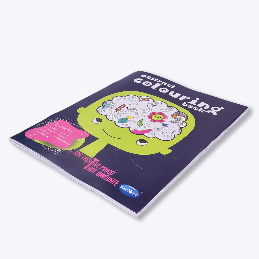 Navneet Abstract Colouring Book - Stress Relieving - Enjoy - Creative colouring book - Youva Stationery- 80+ pages