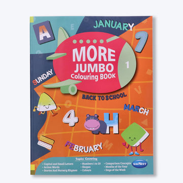 Navneet More Jumbo Colouring Book 1 - Colouring books for kids - 160 pages - Painting and colouring books for kids - Youva Crayons Pack Of 1