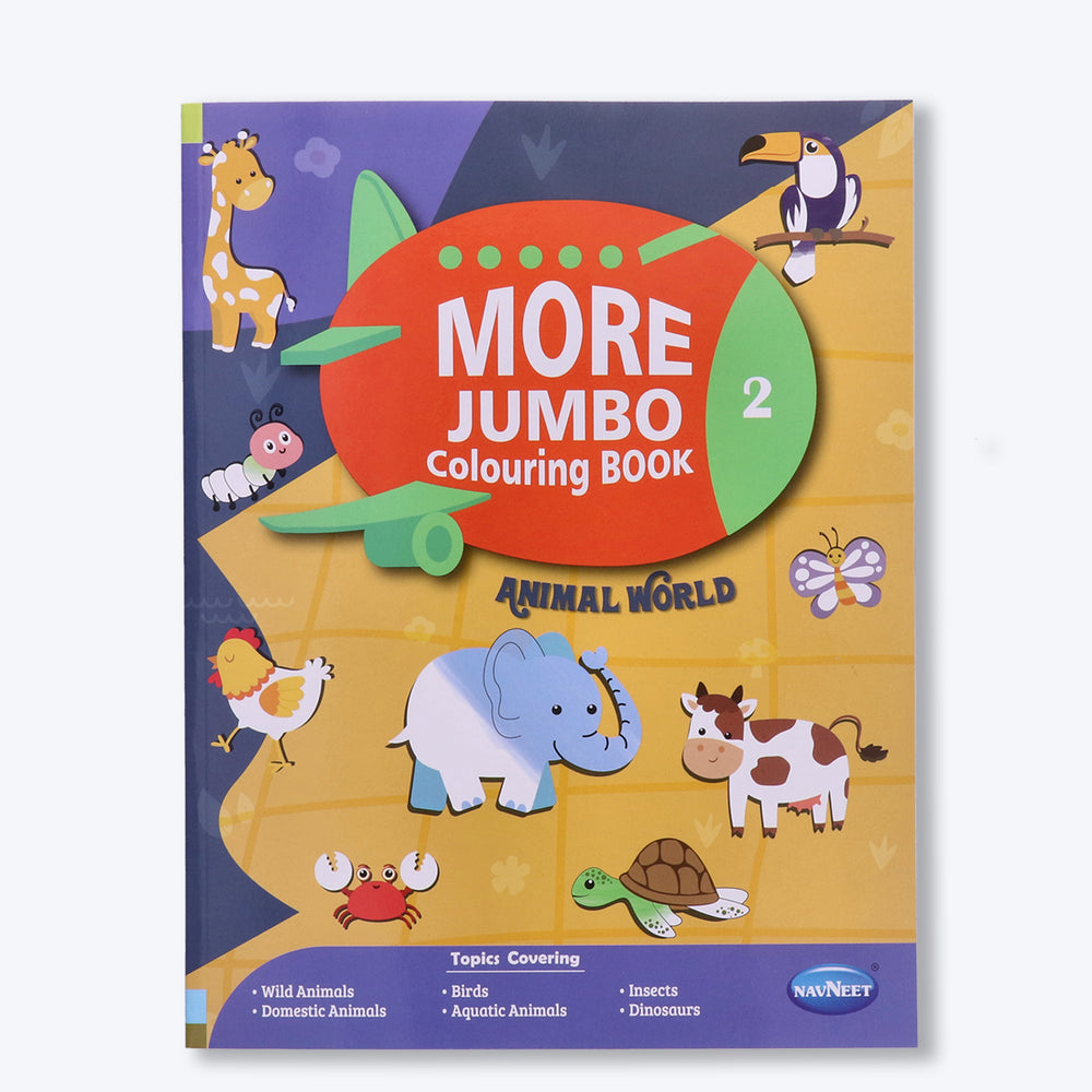 Navneet More Jumbo Colouring Book 2 - Colouring books for kids - 160 pages - Painting and colouring books for kids - Youva Crayons Pack Of 1