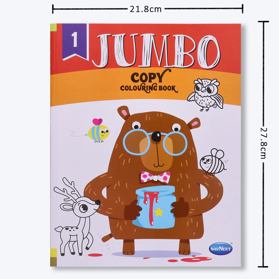 Navneet Jumbo Copy Colouring Book 1 Best for toddlers and younger kids