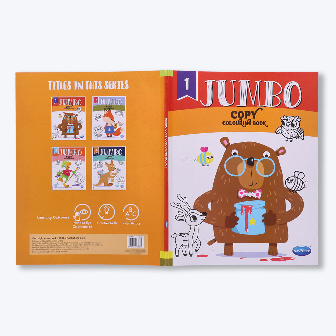 Navneet Jumbo Copy Colouring Book 1 Best for toddlers and younger kids