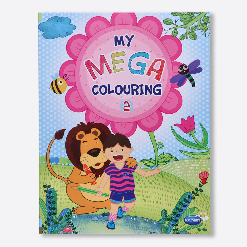 Navneet My Mega Colouring Book 2 - Easy and Fun colouring pages for Kids, Preschool, and Kindergarten - Simple and Big Colouring book for toddlers - Creative colouring book