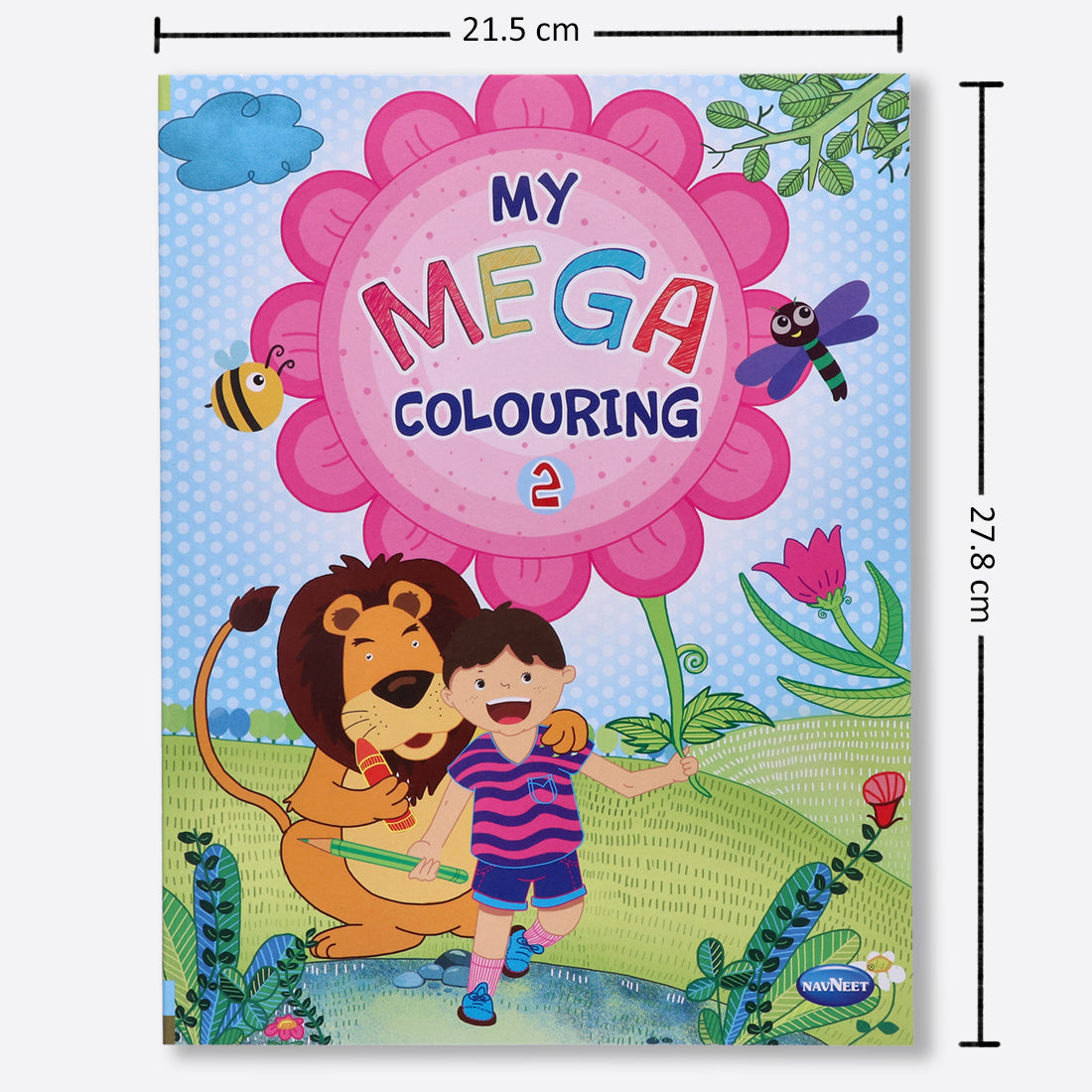 Navneet My Mega Colouring Book 2 - Easy and Fun colouring pages for Kids, Preschool, and Kindergarten - Simple and Big Colouring book for toddlers - Creative colouring book