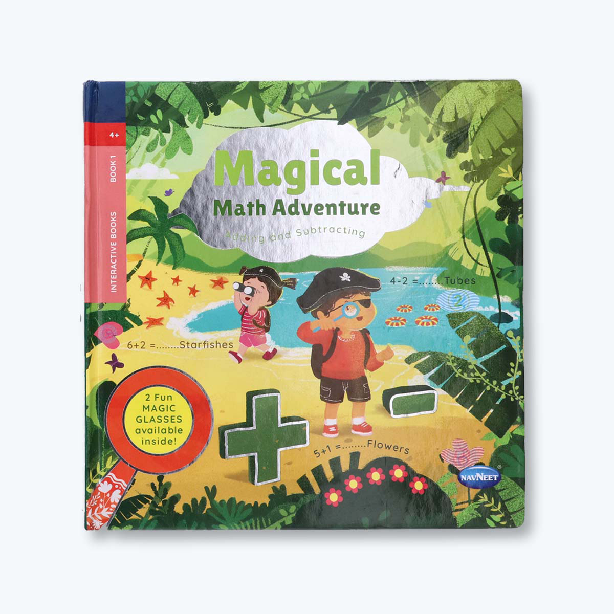 Navneet Magical Math Adventure Adding and Subtracting for Kids- Innovative Book with Magic Glass- Best Selling Math Book- Learning concepts- Birthday Gift for Children
