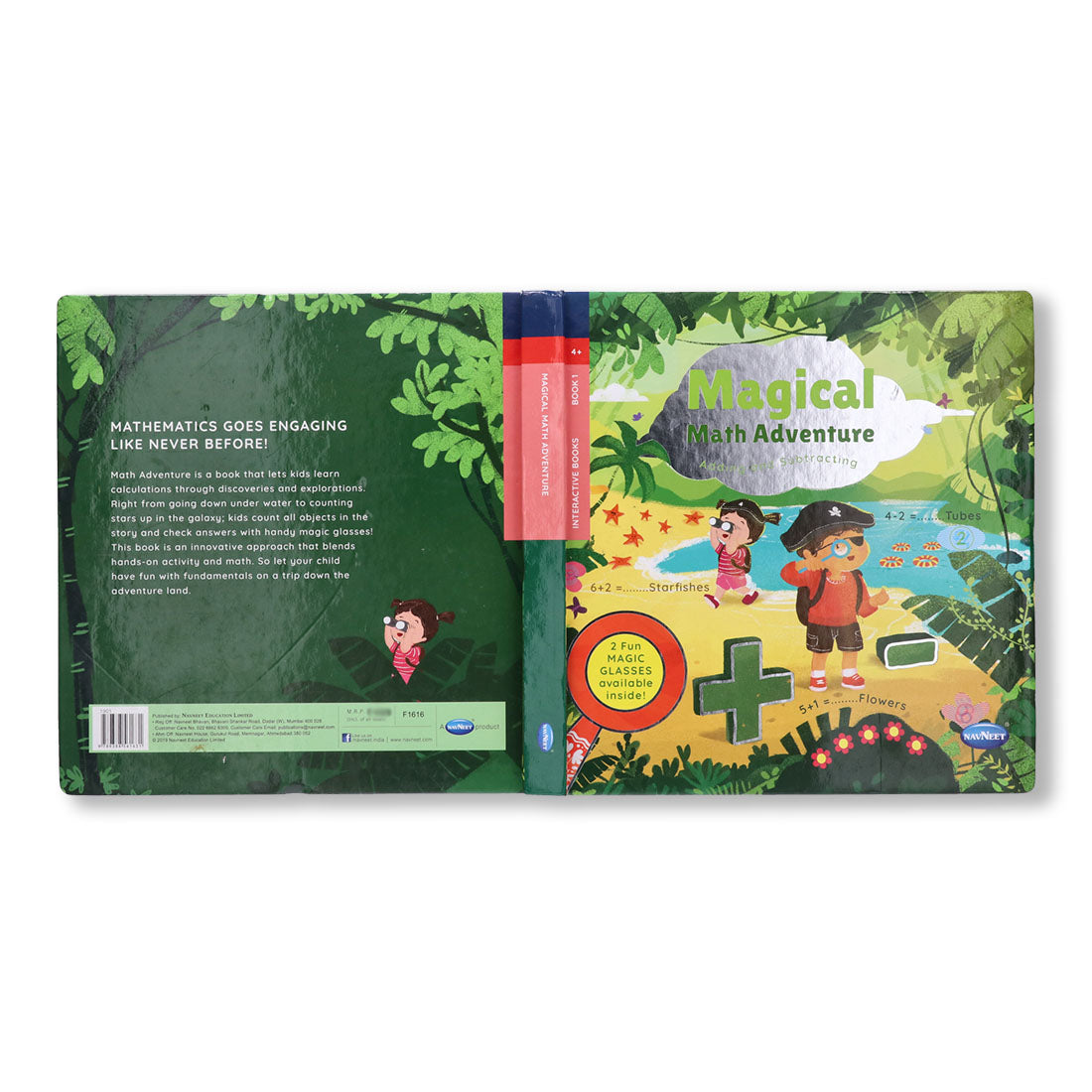 Navneet Magical Math Adventure Adding and Subtracting for Kids- Innovative Book with Magic Glass- Best Selling Math Book- Learning concepts- Birthday Gift for Children