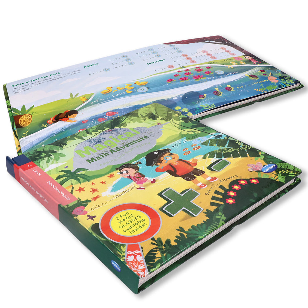 Navneet Magical Math Adventure Adding and Subtracting for Kids- Innovative Book with Magic Glass- Best Selling Math Book- Learning concepts- Birthday Gift for Children