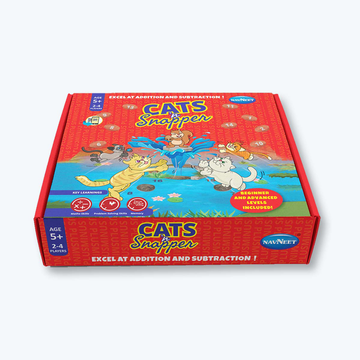 Navneet Cats N' Snapper Board Game - Practice addition & subtraction - Best Educational family Game ÃƒÂ¢Ã¢â€šÂ¬Ã¢â‚¬Å“ Gift for Age 5 & up ÃƒÂ¢Ã¢â€šÂ¬Ã¢â‚¬Å“ Foundational Math game - Mental Maths learning