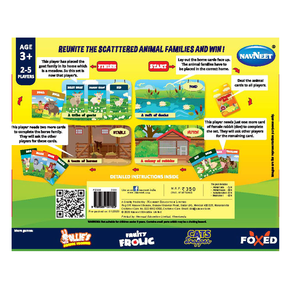 Navneet Red and Rusty's Farm Board Games- Collective nouns- Age 3 & up- Birthday Gift - Educational Grammar game- Animal world - Foundational Literacy skill - Family fun