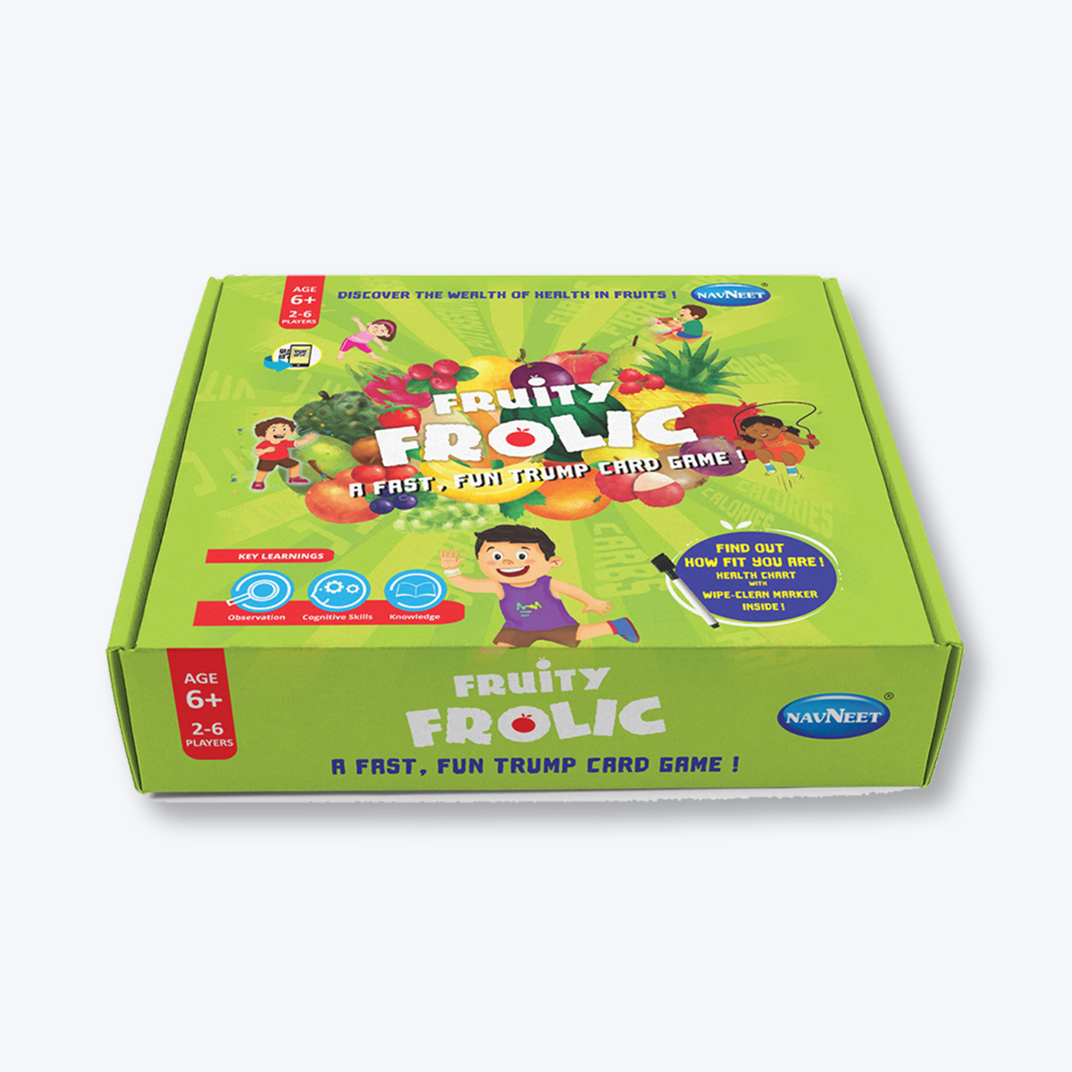Navneet Fruity Frolic Board Games- Children's Early Learning- Best Educational Game- Healthy food habits - Food groups & nutrition- Gift for Age 6 & up- Daily food chart