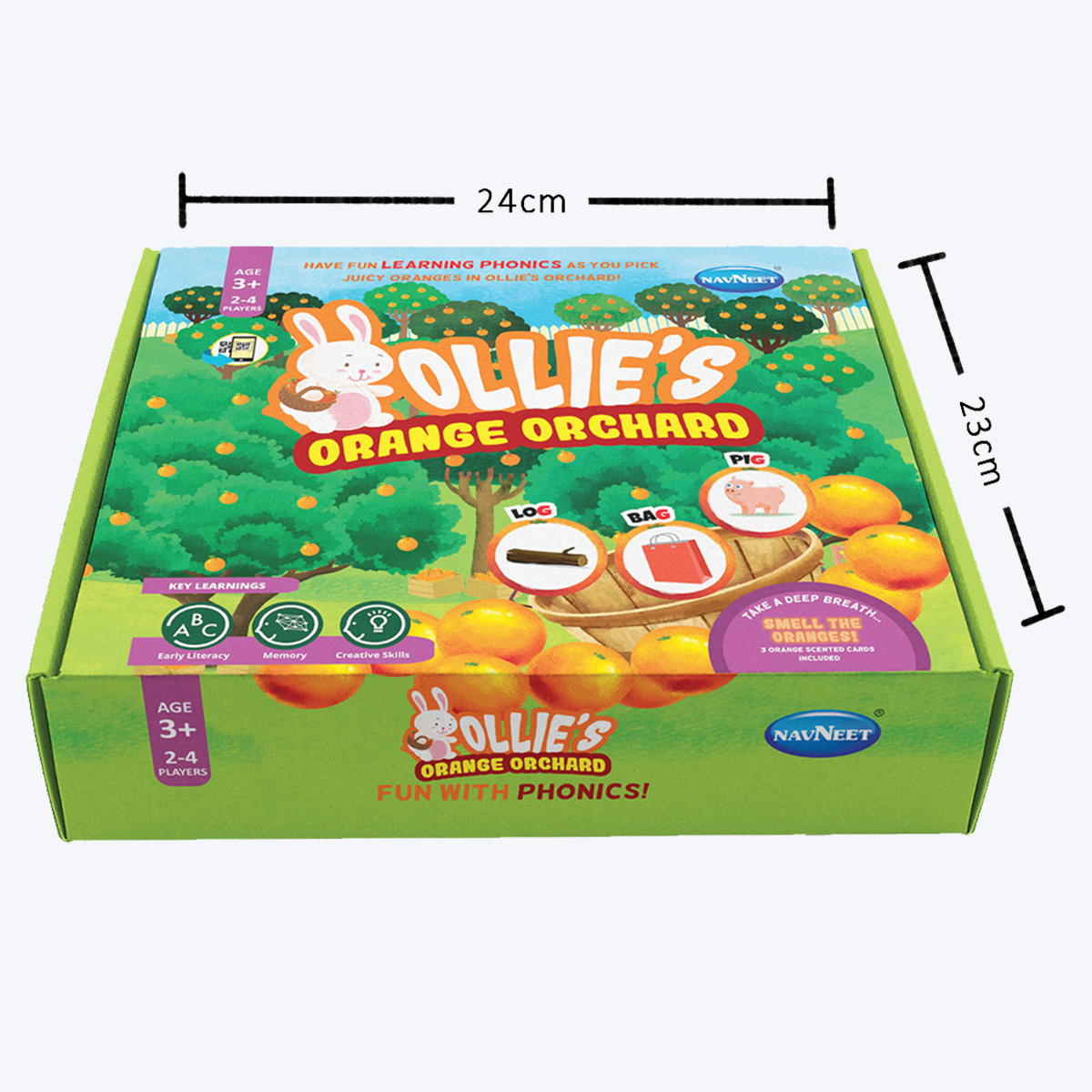 Navneet Ollie’s Orange Orchard Board Games- Learn Phonics - Bestselling Spelling game- Practise 3 letter words - Educational game - Gift for Age 3 & up - Family fun