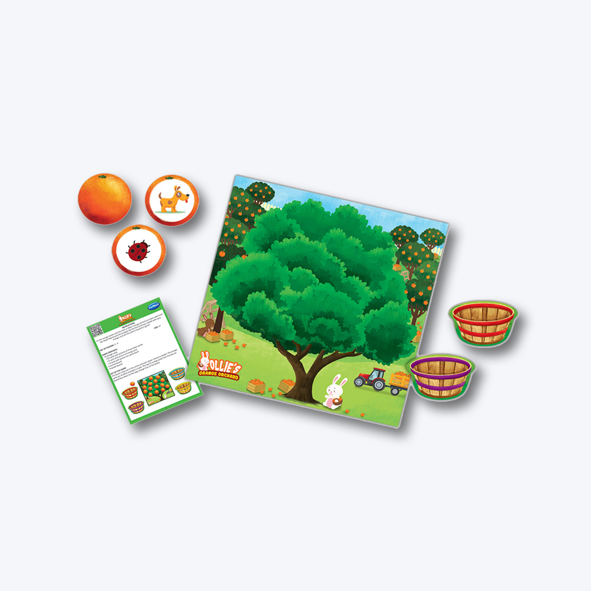 Navneet Ollie’s Orange Orchard Board Games- Learn Phonics - Bestselling Spelling game- Practise 3 letter words - Educational game - Gift for Age 3 & up - Family fun