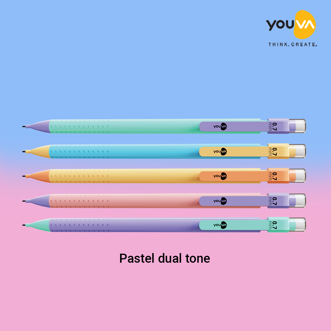 Youva PROMECH Mechanical Pencils| Pack of 10|0.7mm |For School Students by Navneet