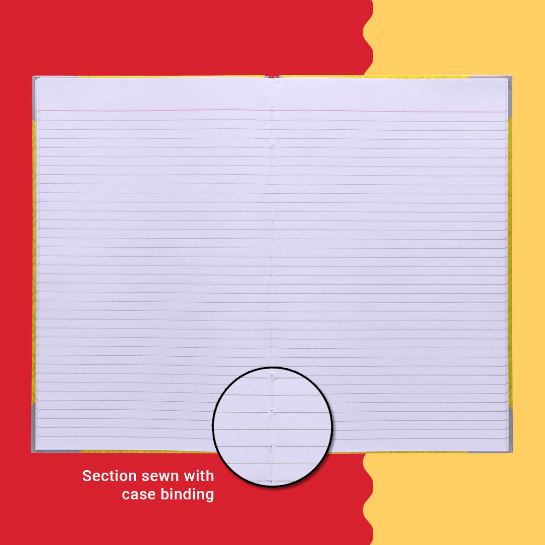 Navneet Youva | My Notes Case Bound / Hard cover Long Book | Foolscap size - 21 cm x 33 cm | For Students, Shops and Office use | Single Line / No Left Margin | 4 Quire Register | 288 Pages | Pack of 1
