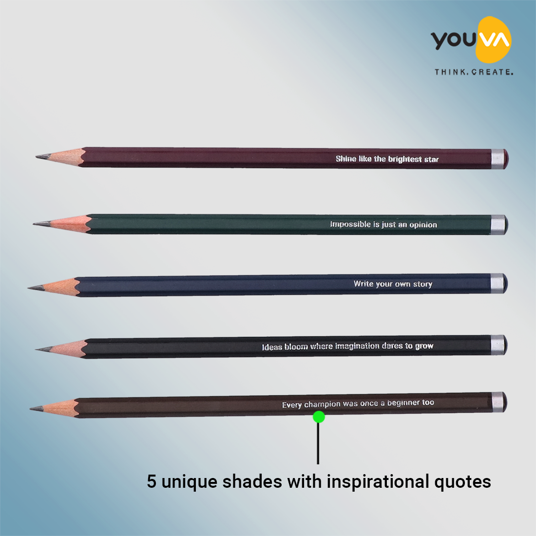 Youva Quip Pencil | Pack of 10 | Pencil with Inspirational quotes | For School Students by Navneet