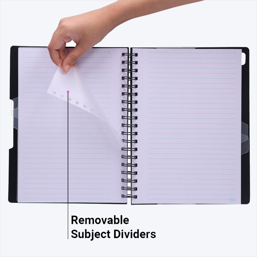 HQ Five Subject Book (A5 Size) Black HQ Five Subject Book