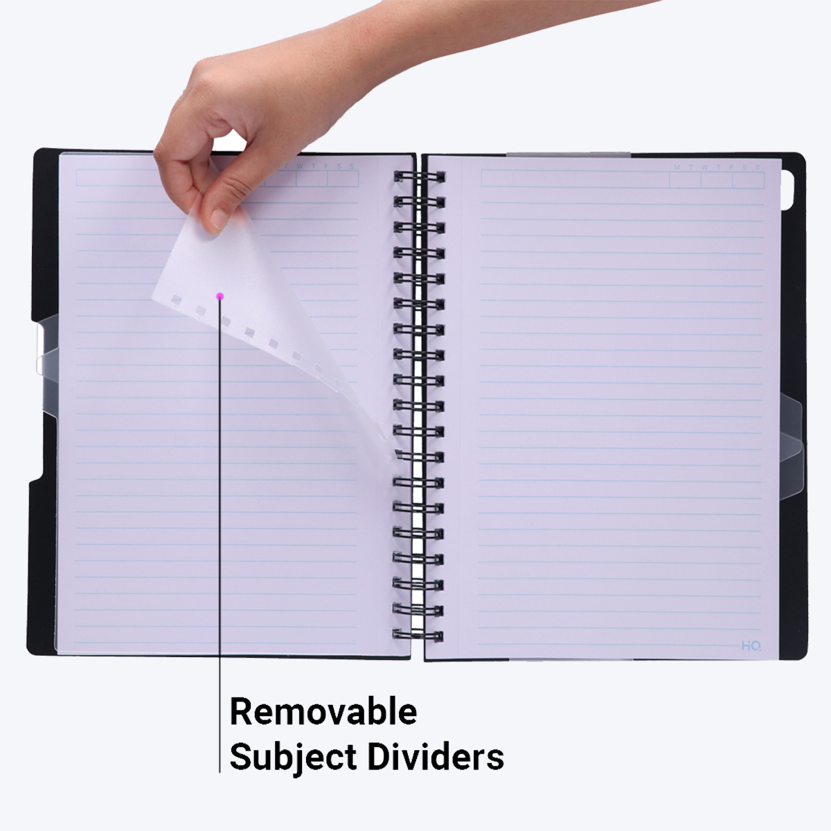 HQ Five Subject Book (A5 Size) Black HQ Five Subject Book