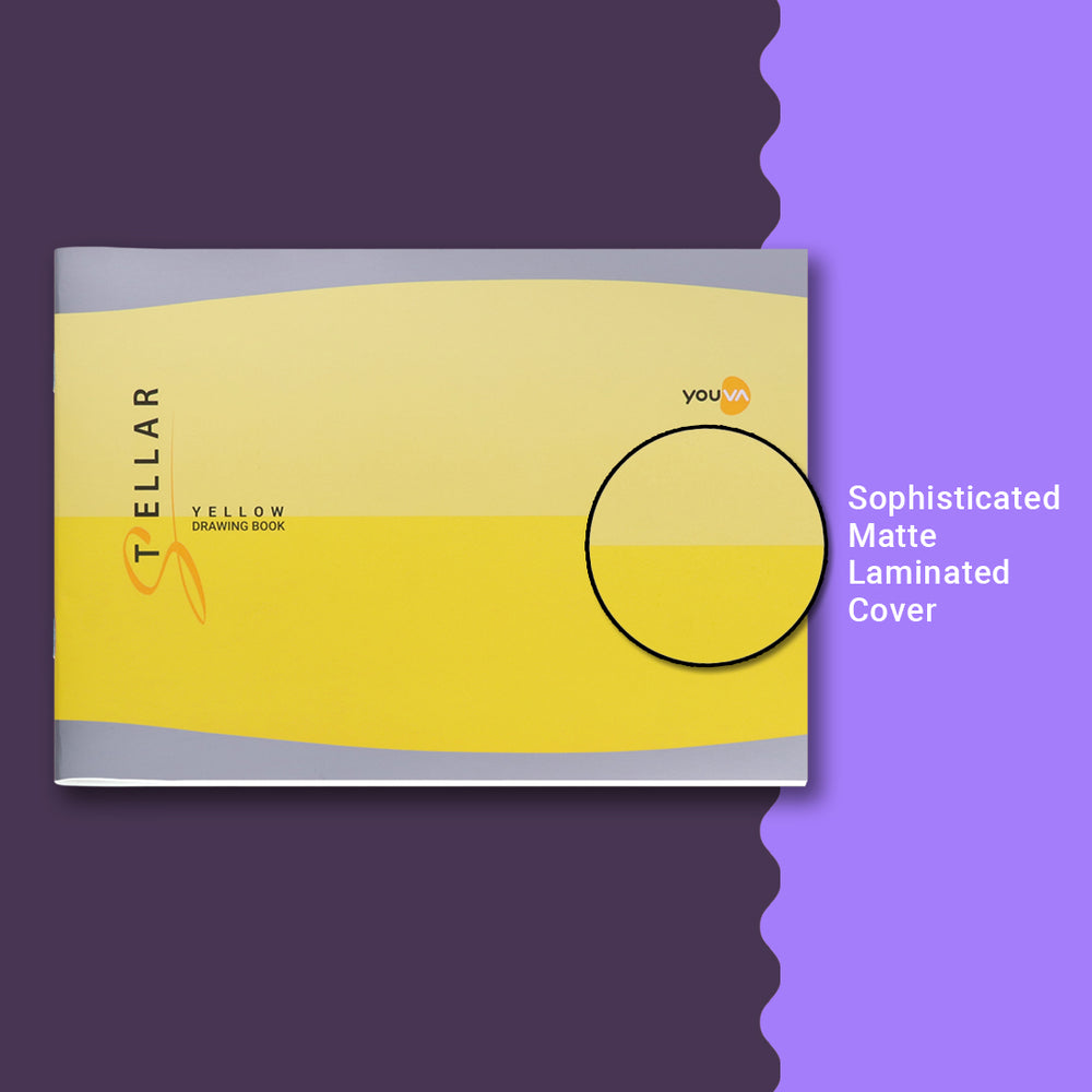Yellow Drawing Book (Small Size) Stellar YOUVA  Drawing/Sketch Book - Stellar