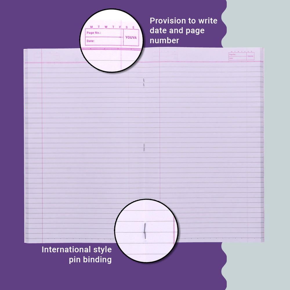 Single Line YOUVA  Long Book – King Size (Soft Bound)