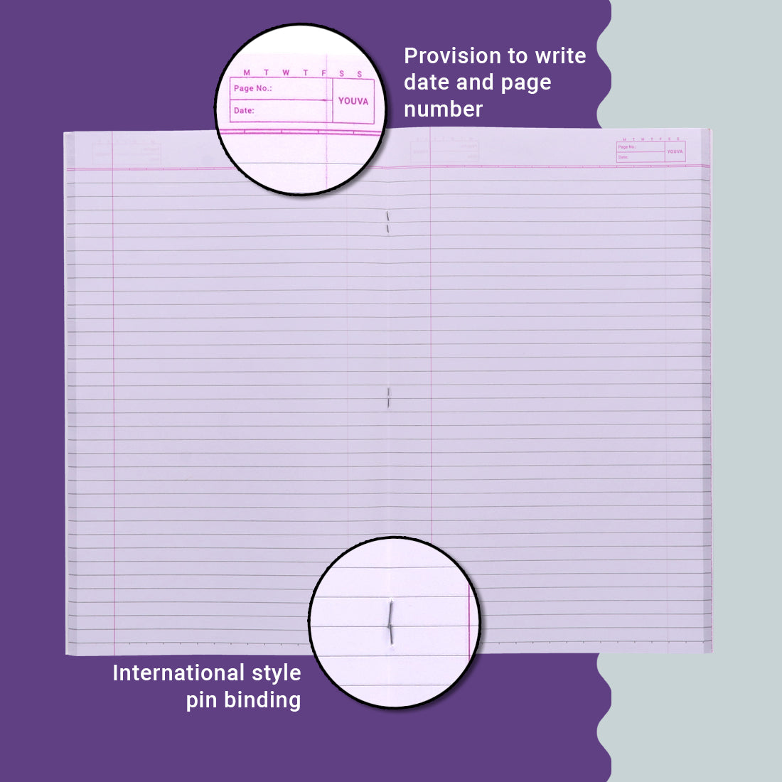Single Line YOUVA  Long Book – King Size (Soft Bound)