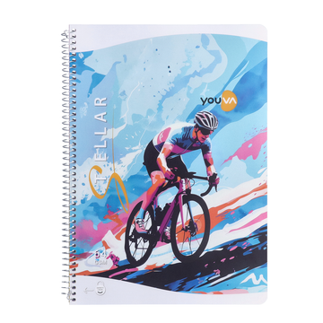 Youva STELLAR Spiral Long Notebook| Unruled| 172 Pages | A4 Size 21cm x 29.7cm|  For Students by Navneet