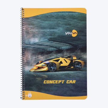 Navneet Youva | Spiral Long Book for students and executives | Spiral Bound with safety lock | A4 size - 21 x 29.7 cm | Single Line | 200 Pages | Pack of 1 Pack Of 2