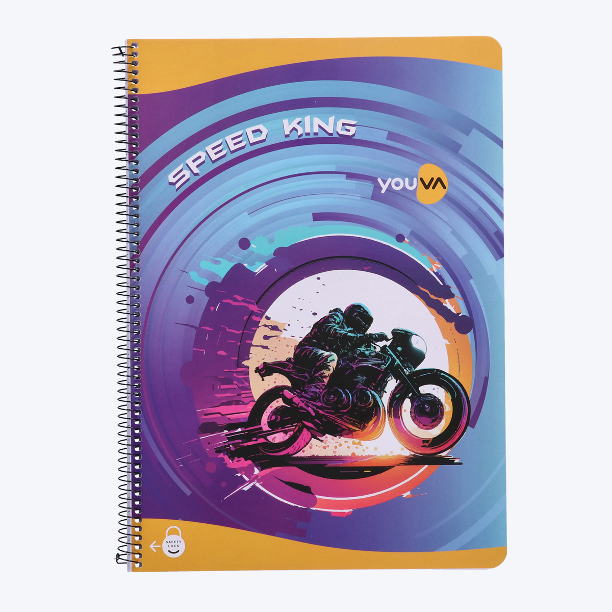 Navneet Youva | Spiral Long Book for students and executives | Spiral Bound with safety lock | A4 size - 21 x 29.7 cm | Single line | 140 Pages | Pack of 1 Pack Of 3