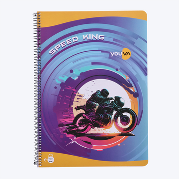 Navneet Youva | Spiral Long Book for students and executives | Spiral Bound with safety lock | A4 size - 21 x 29.7 cm | Single line | 140 Pages | Pack of 1 Pack Of 3
