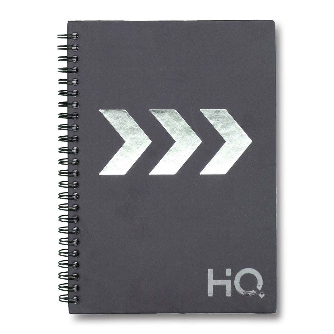 Navneet HQ | Hard Cover Notebook - Corporate Edge (Gray) for Office and Professional Use | Wiro Bound and Foil Stamping | Single Line | A5 Size - 21 cm x 14.8 cm | 192 Pages