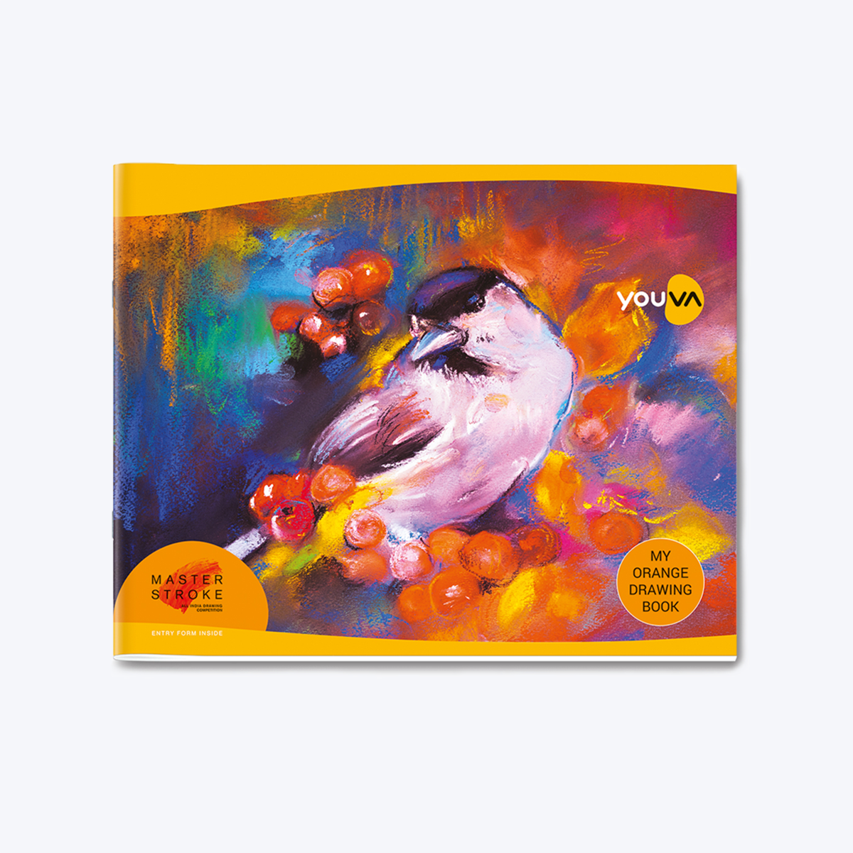 Navneet Youva | Orange Drawing Book for students and budding artists| Big Size 27.5 cm x 34.7 cm | 56 Pages| Pack of 2