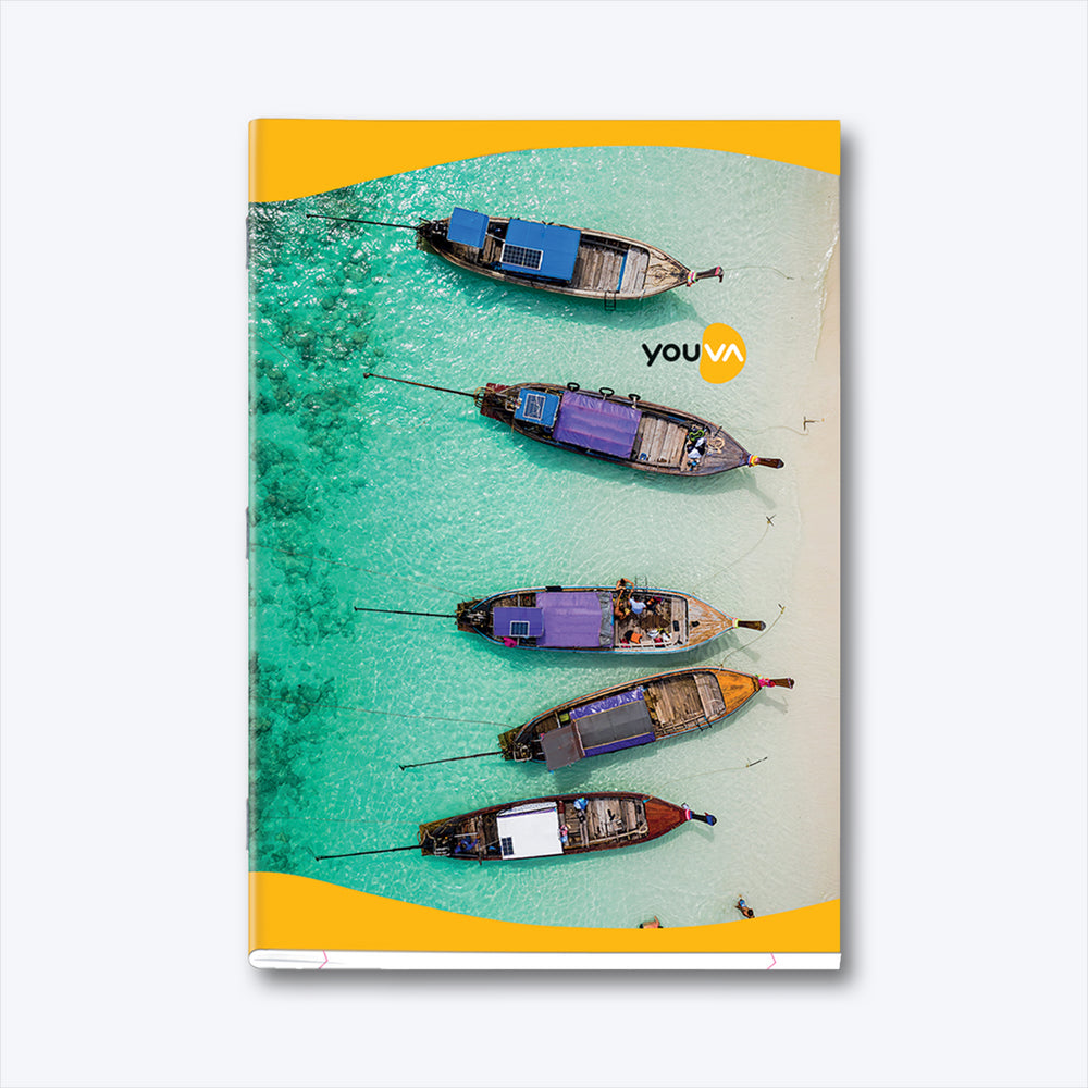 Navneet Youva | Long Book | Soft Bound / Soft cover Notebook for Students | A4 size - 21 cm X 29.7 cm | Unruled | 172 Pages | Pack of 2