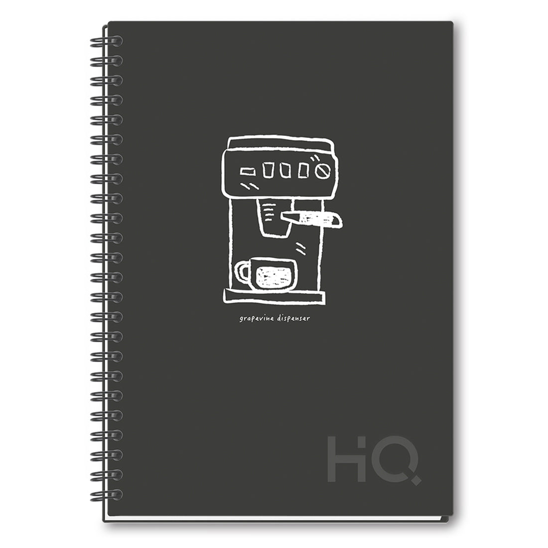 Navneet HQ | Hard Cover Notebook - Corporate Edge (Black) for Office and Professional Use | Wiro Bound and UV printing | Single Line | A5 Size - 21 cm x 14.8 cm | 192 Pages