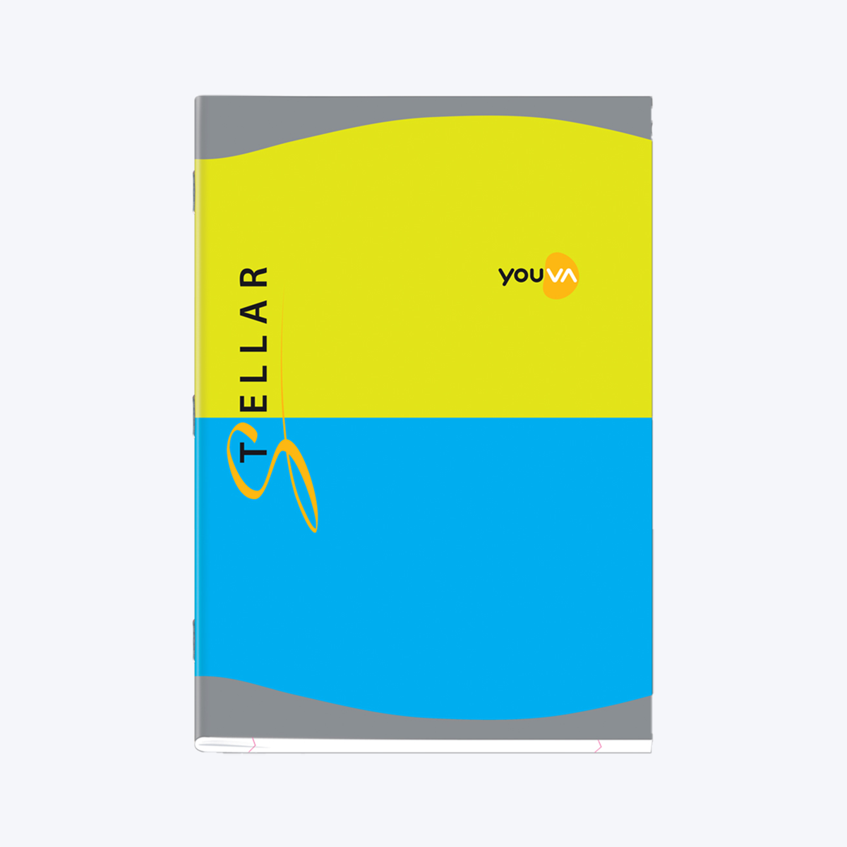 Single Line YOUVA  Long Book – A4 Size (Soft Bound) Stellar Pack Of 1