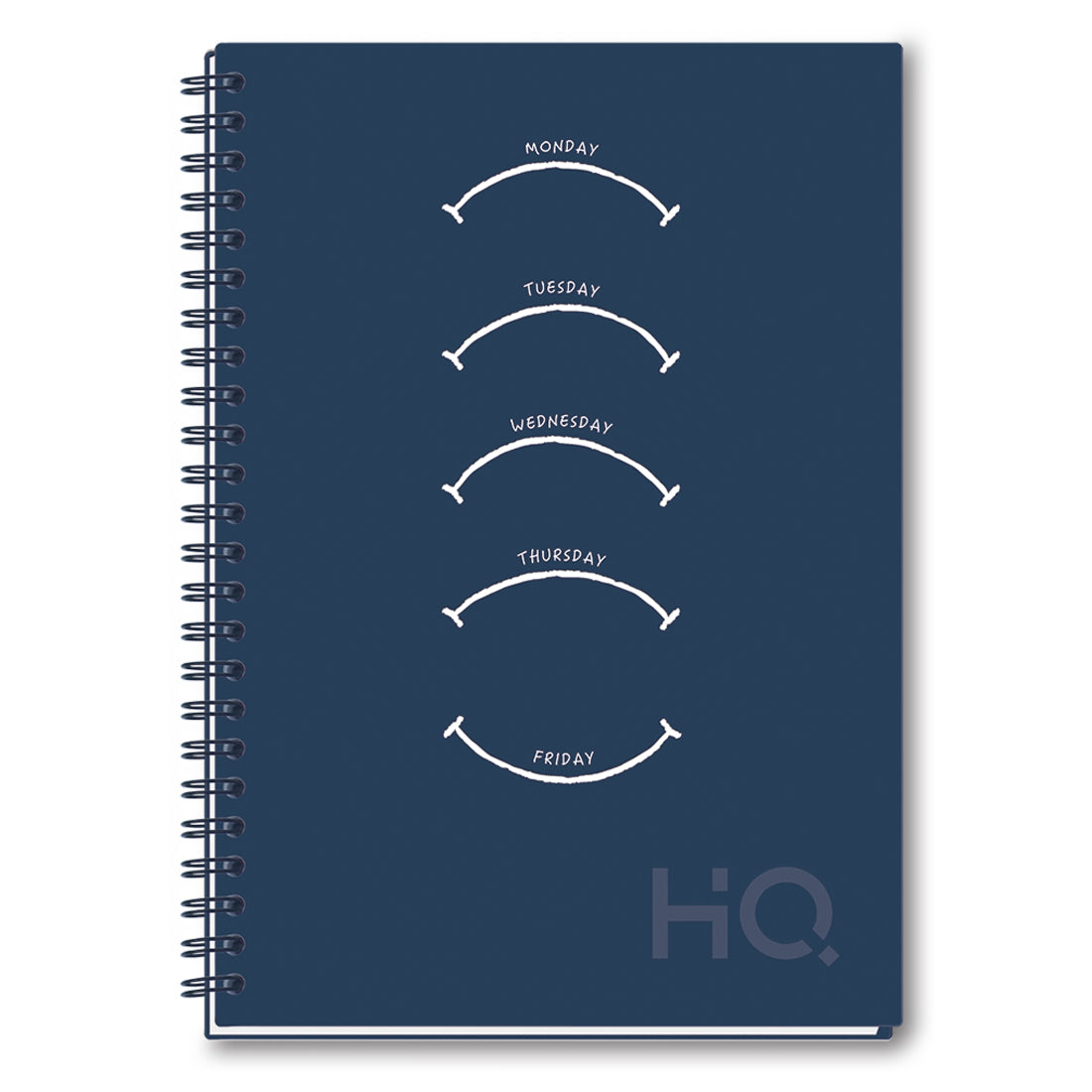 Navneet HQ | Hard Cover Notebook - Corporate Edge (Blue) for Office and Professional Use | Wiro Bound and UV printing | Single Line | A5 Size - 21 cm x 14.8 cm | 192 Pages
