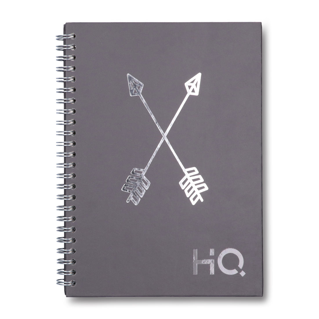 Navneet HQ | Hard Cover Notebook - Corporate Edge (Gray) for Office and Professional Use | Wiro Bound and Foil Stamping | Single Line | A5 Size - 21 cm x 14.8 cm | 192 Pages