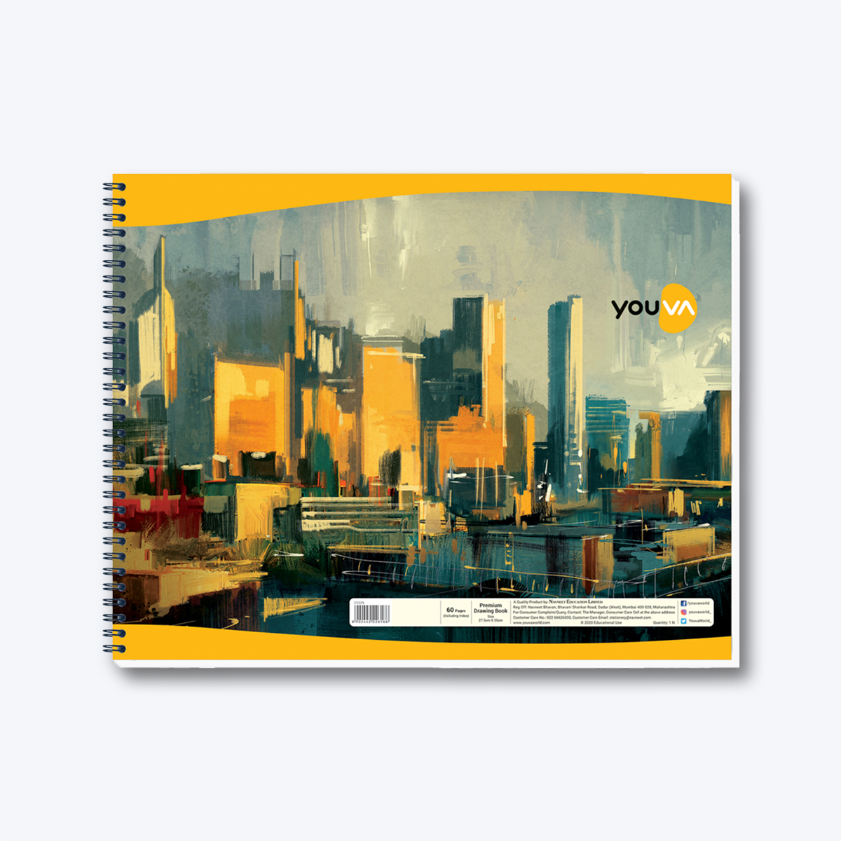 Premium Drawing Book (27.5cm x 35cm) YOUVA  Drawing Book (Wiro) Pack Of 1