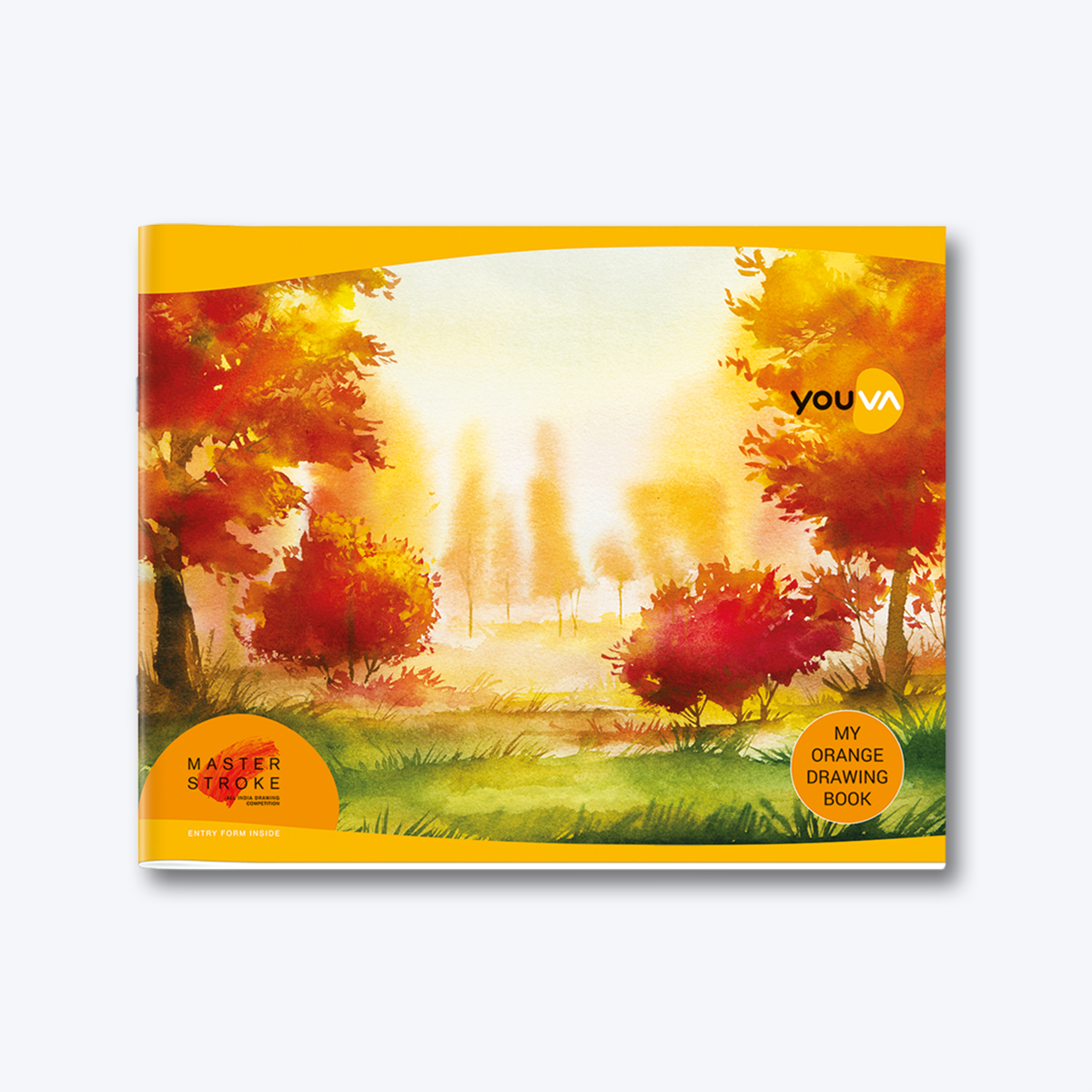 Navneet Youva | Orange Drawing Book for students and budding artists| Big Size 27.5 cm x 34.7 cm | 56 Pages| Pack of 2