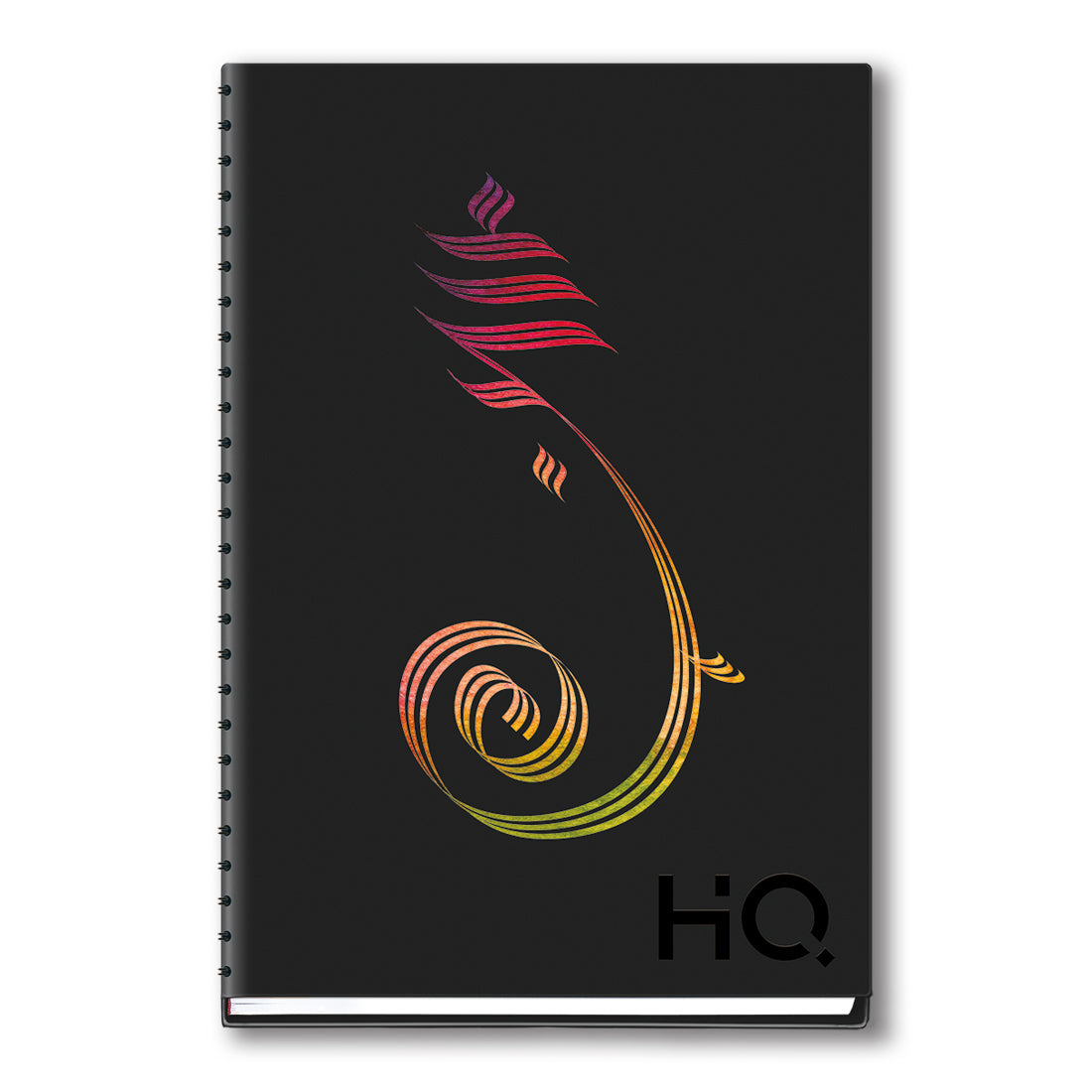 Navneet HQ | Hard Cover Ganesha Notebook for Office and Personal Use | Design 4 | Wiro / Spiral Bound | Single Line | A5 Size - 21 cm x 14.8 cm | 192 Pages